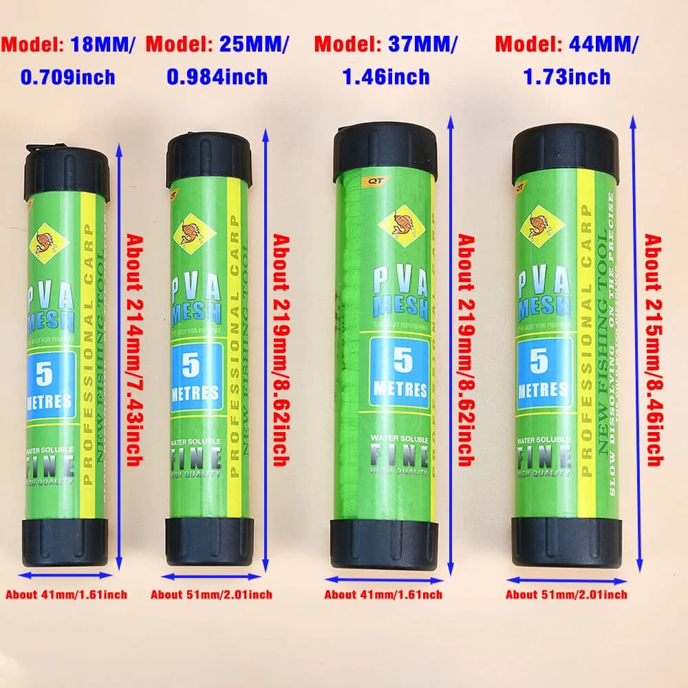 Filet tube PVA 5M soluble eau mailles étroites pour amorçage carpe feeder lures