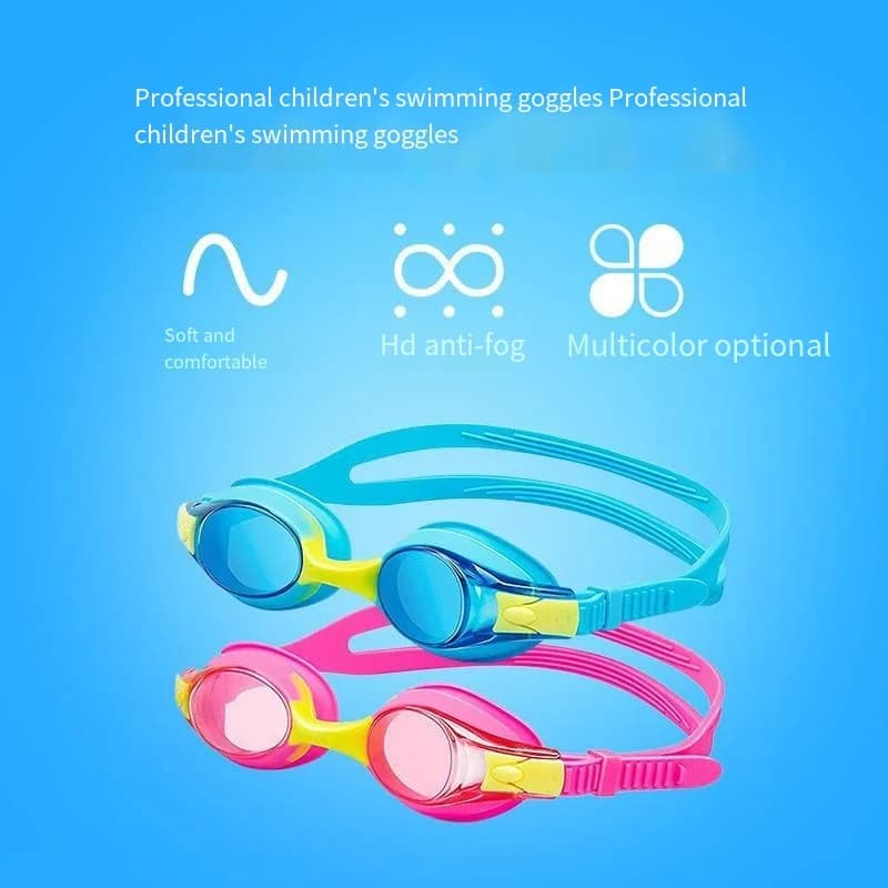 Lunettes de natation enfants étanches anti-buée UV lentilles colorées professionnelles piscine