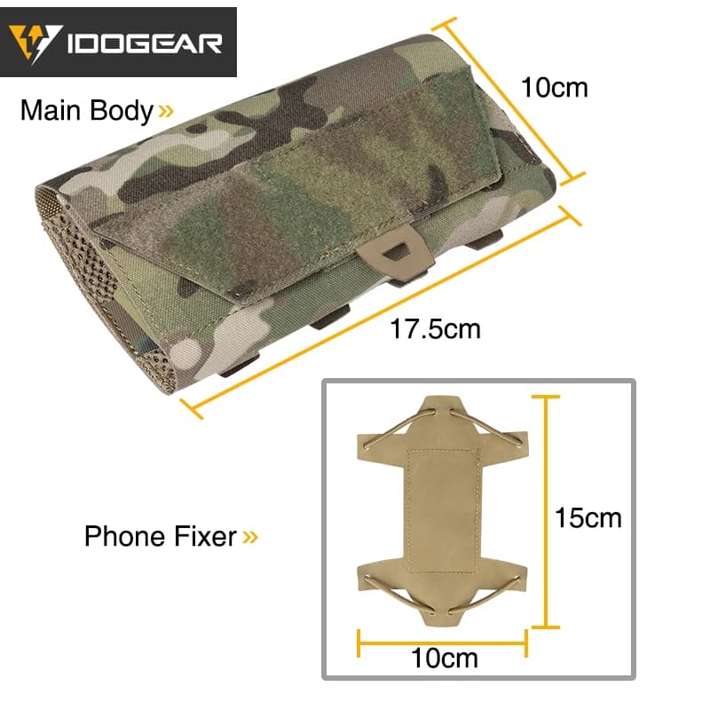 Étui téléphone tactique IDOGEAR universel - Poche MOLLE pour smartphone pêche