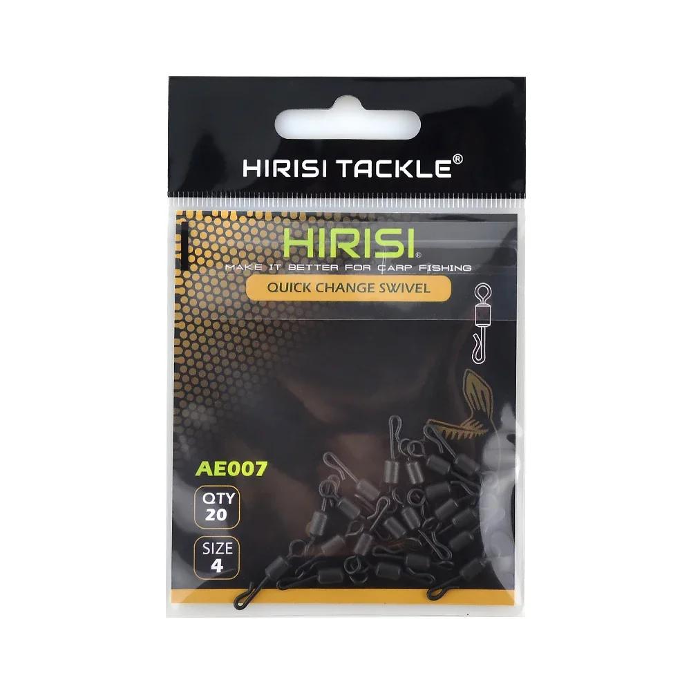 Émerillons acier inox 20 pièces Hirisi pour montages carpe - émerillons rapides qualité supérieure