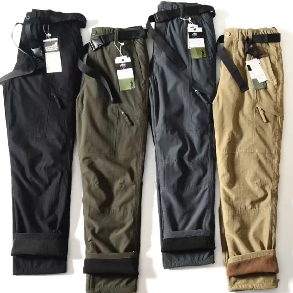 Pantalon cargo polaire hiver - Chaleur optimale pour pêche hivernale et sorties froides