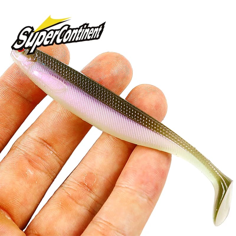 Leurre souple ShadTeez T-tail 3D yeux pour brochet sandre et carnassiers - 50mm 70mm 100mm