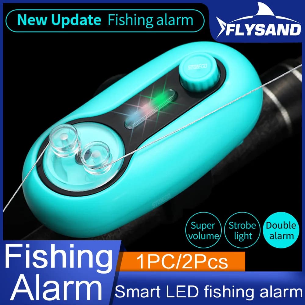 Alarme de pêche FLYSAND sensible avec LED et sirène - Indicateur électronique pour pêche carpe nuit