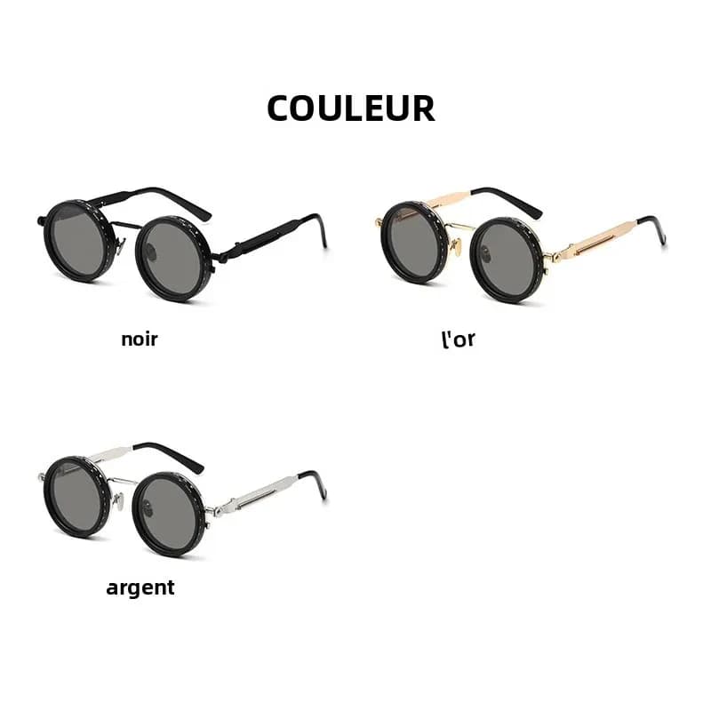 Lunettes de soleil polarisées rondes ND9 réglables - Pêche et outdoor style punk rétro unisex