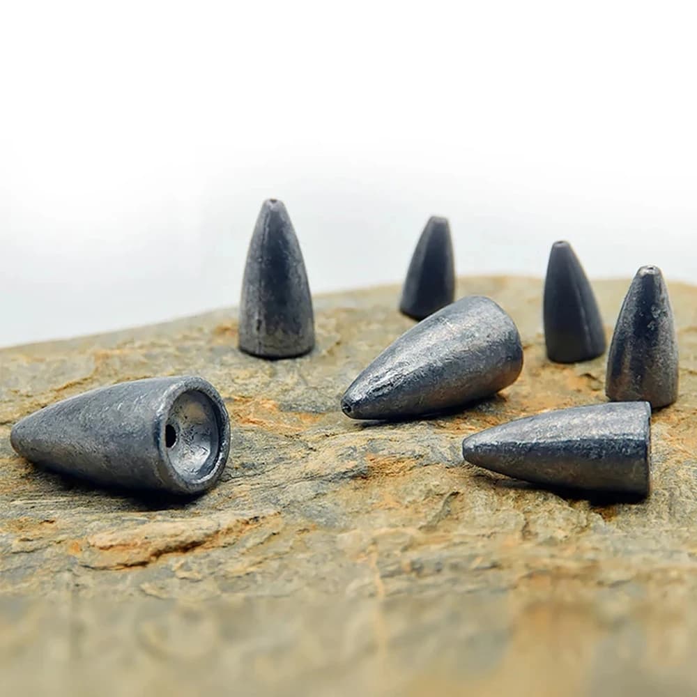 Plombs de pêche bullet 2 à 20g pour Texas Rig et montage jig en eau douce