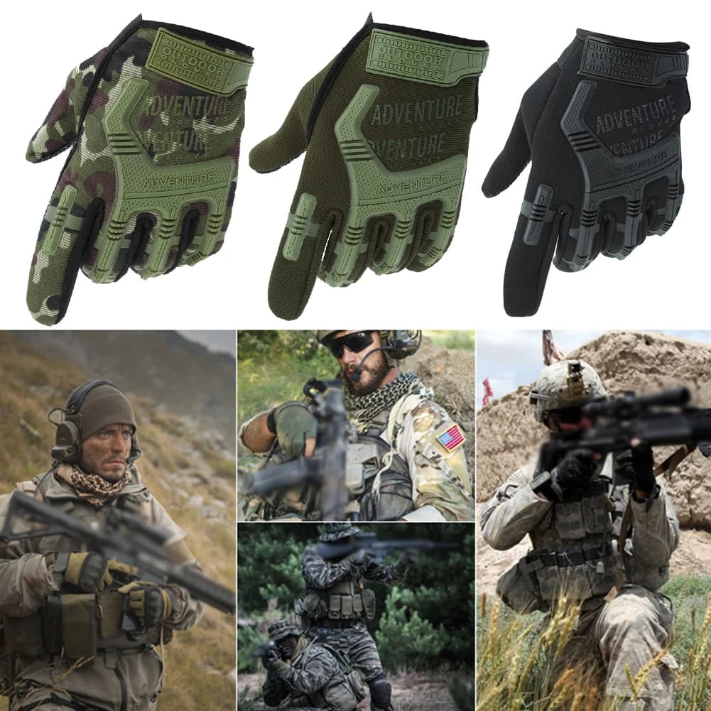 Gants tactiques renforcés doigts complets pour pêche extrême et conditions difficiles