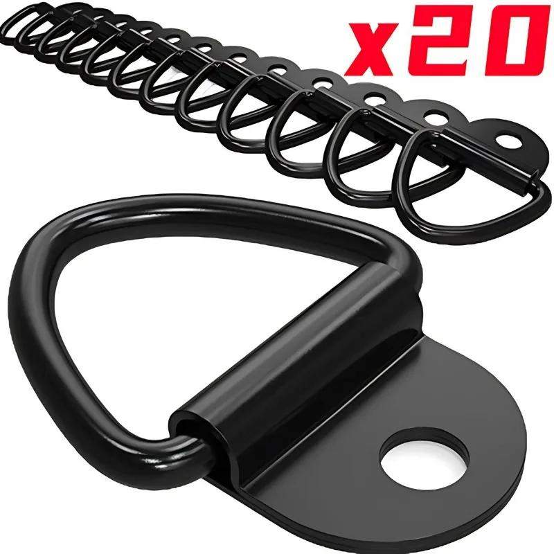 10 anneaux D en fer pour arrimage cargaison voiture bateau - Accessoires pêche transport