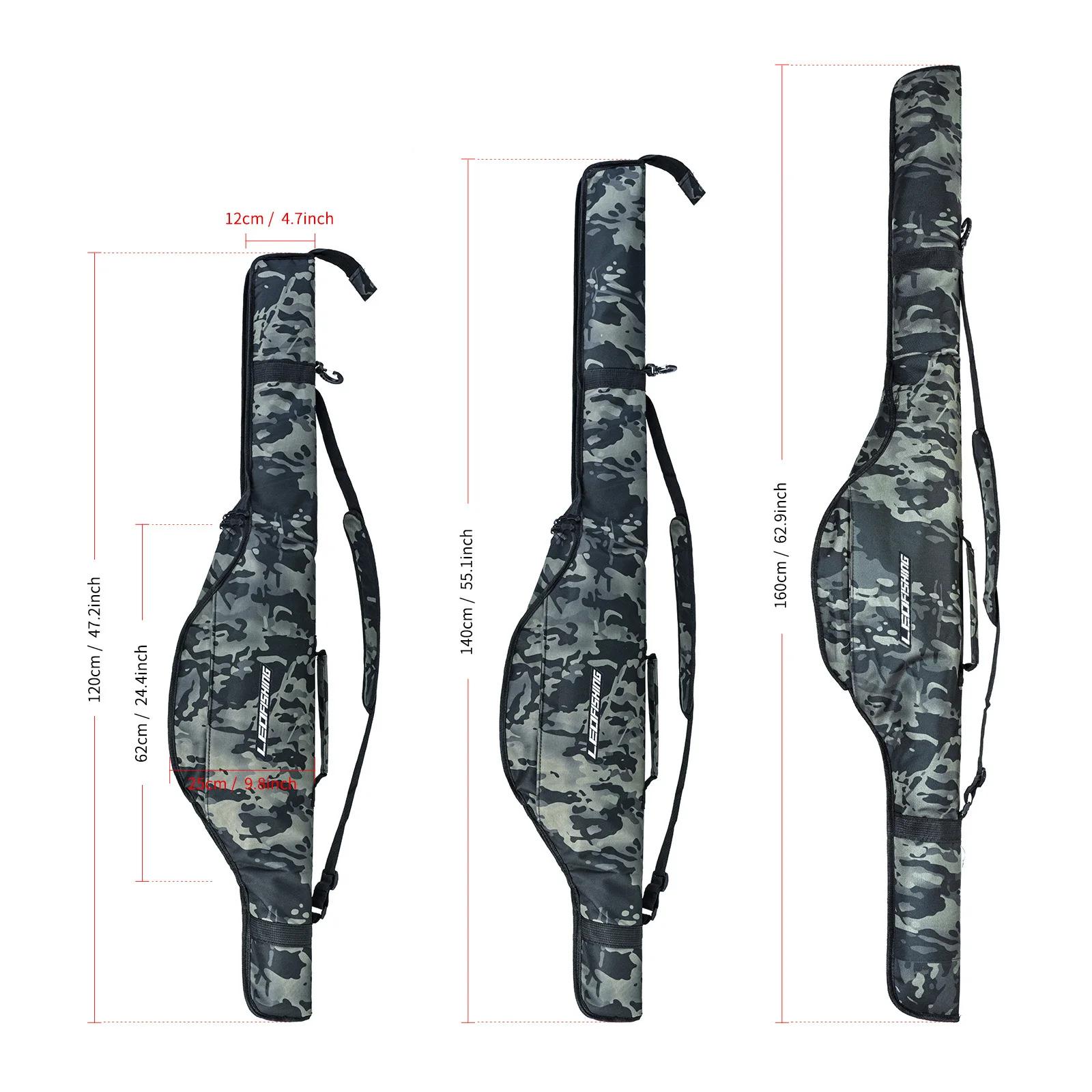 Sac de pêche pliable 160/140/120cm pour cannes à pêche - Stockage transportable matériel pêche France