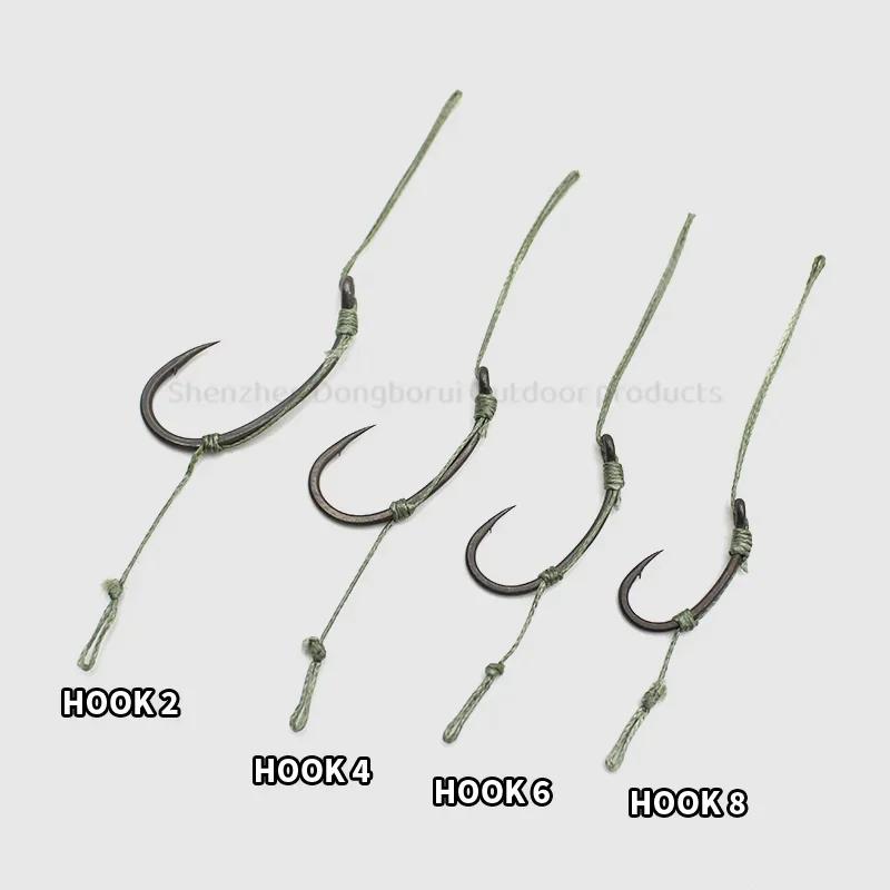 3 montages carp fishing prêts à l'emploi - rigs boucles avec hameçons KLOR tailles variables