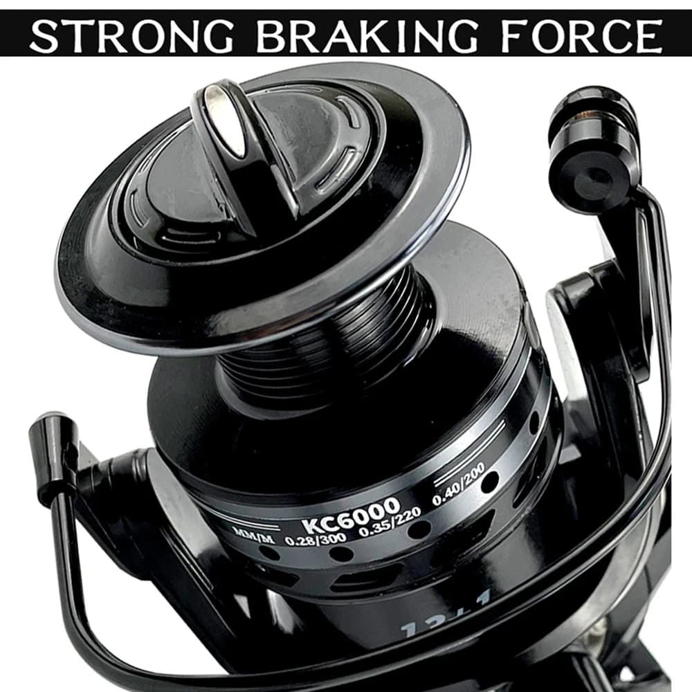 Moulinet de pêche spinning sans gapless métal eau douce et mer grande drague 8KG main gauche droite