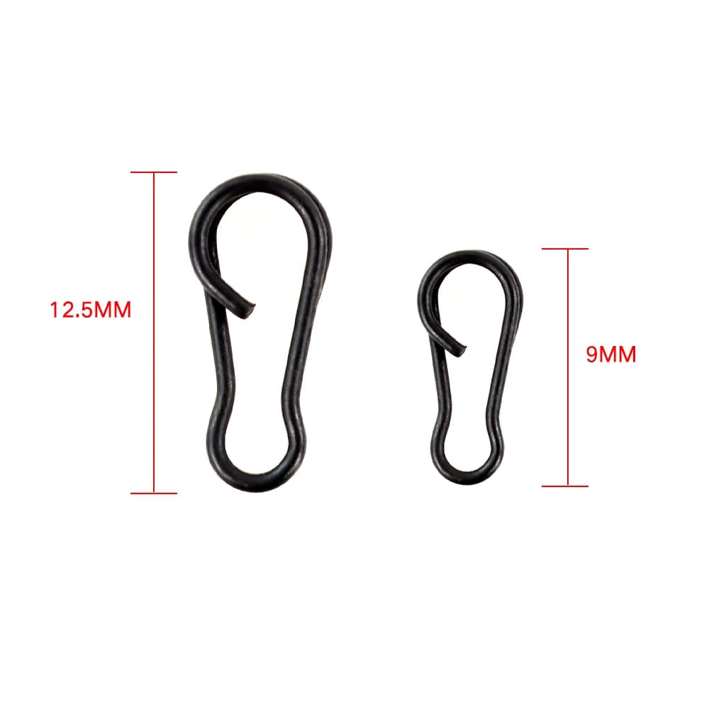 60 clips rapides AG039 pour pêche carpe - Attaches rapides émerillons changement instantané