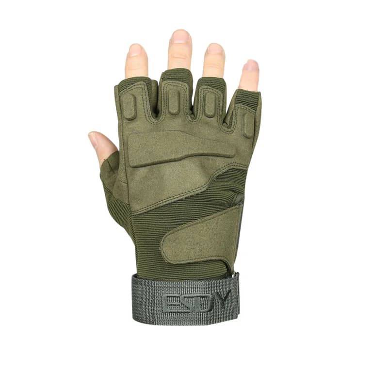 Gants tactiques ESDY demi-doigts pour pêche airsoft et tir protection main légère outdoor