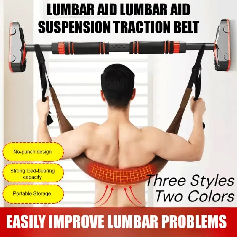 Ceinture de traction lombaire pour barre horizontale - Soulagement du dos et étirement vertébral à domicile