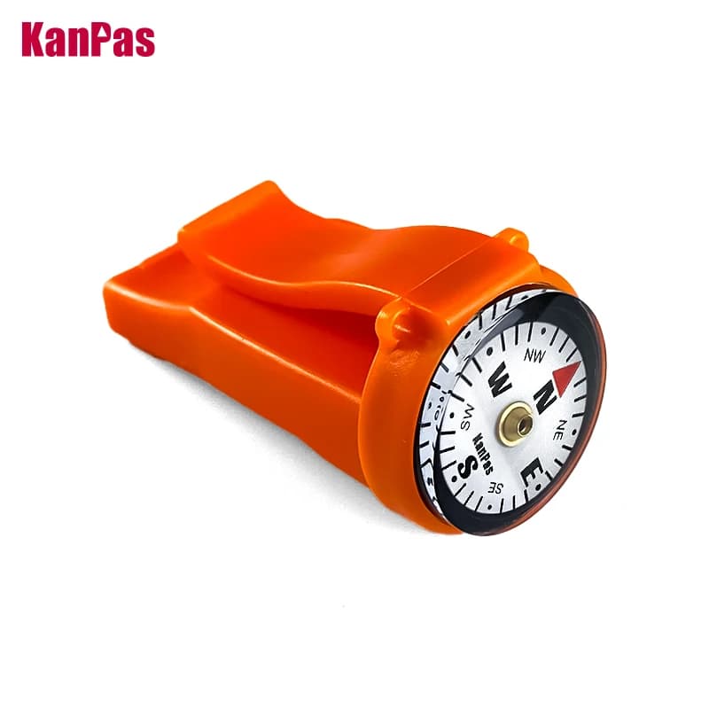 Sifflet outdoor avec boussole clip et phosphorescence pour trekking chasse pêche urgence