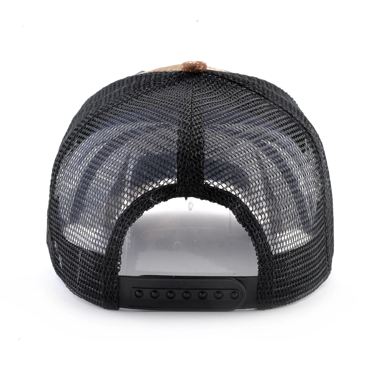 Camouflage Trucker Cap With Embroidery Lion Patch Snapback Baseball Cap For Men
