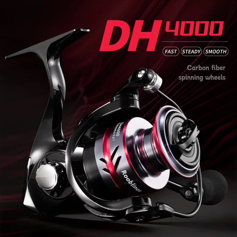 Moulinet spinning ROOBLINOS DH ultra-léger cadre métal - Pêche mer et eau douce rapide