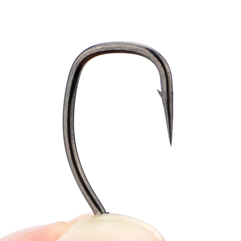 Hameçons carpe micro-barbelés acier haut carbone 50 pièces PTFE avec œillet et boîte amovible