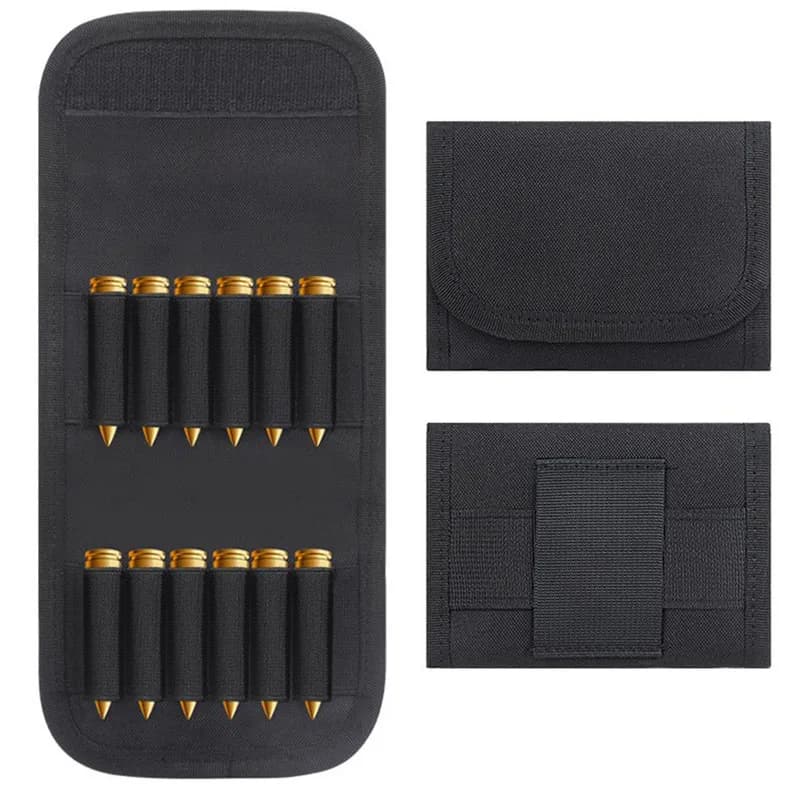 Pochette cartouches fusil 12 coups tactique Molle accessoire chasse pêche étui munitions