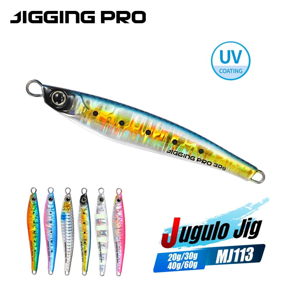 Leurre métal Jig Jugulo 15g à 60g pour le jigging et le casting depuis le bord