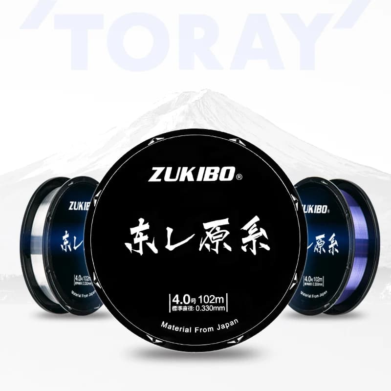 Ligne de pêche ZUKIBO Toray fluorocarbone 102M monofilament japonais 1-16KG pour pêche technique