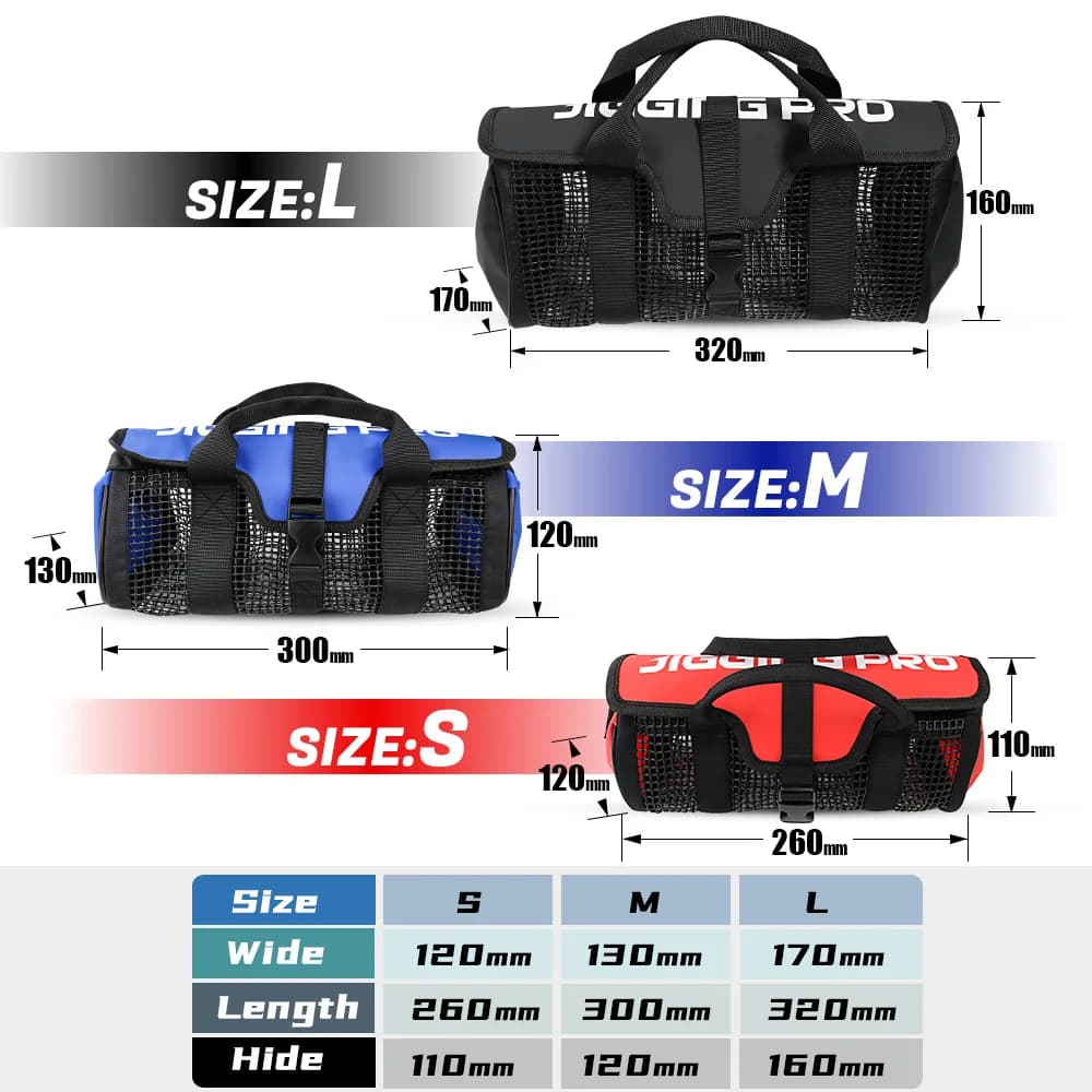 Sac de rangement pour leurres métalliques JIGGINGPRO - Pêche en mer - Organisation leurres et appâts