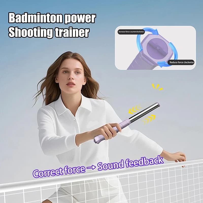 Entraîneur de swing badminton 1PC : correcteur de frappe haute claire et coup fouetté pour pratique solo