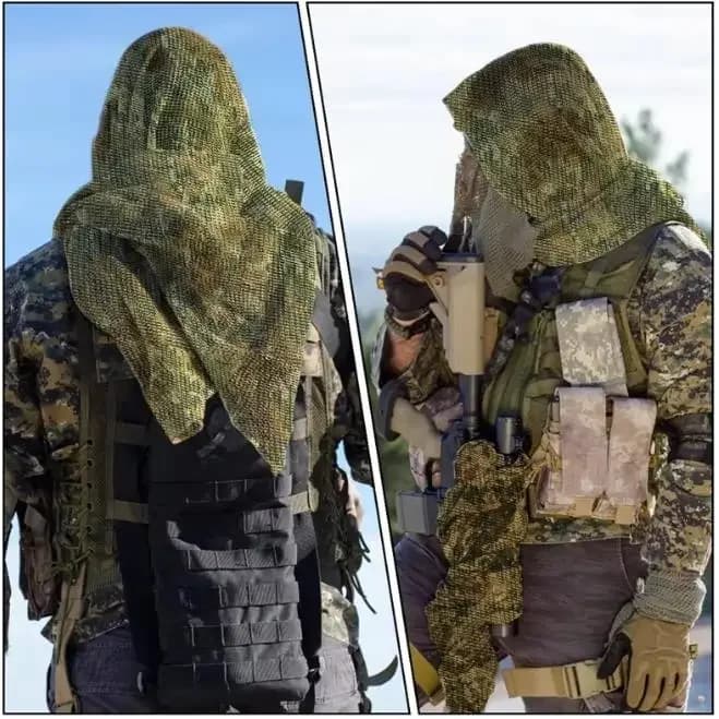 Foulard camouflage mesh respirant - Cache-visage polyvalent pêche randonnée sports outdoor