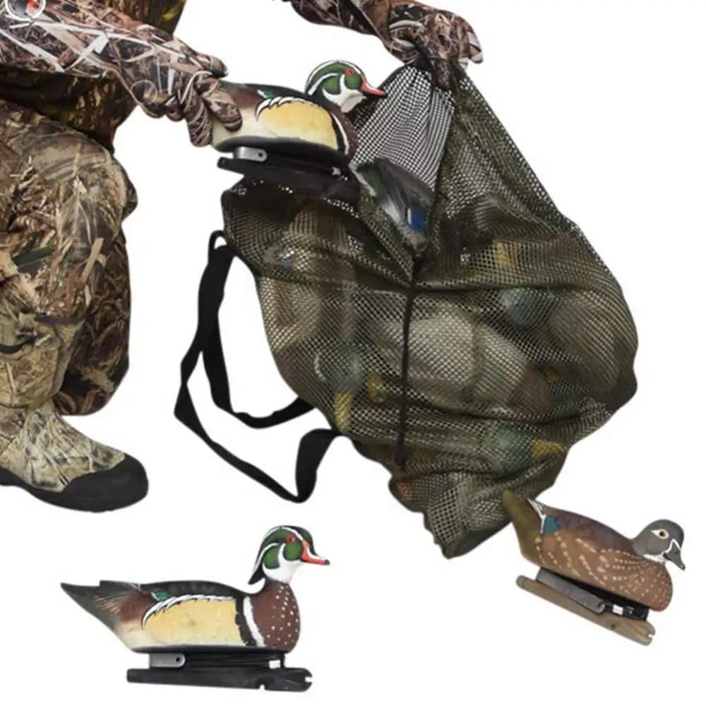 Sac à dos leurres canards oies filet épaule à cordon - Fournitures chasse extérieure transport colvert