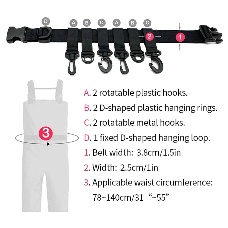 Ceinture porte-canne nylon multifonction Shawto - support canne à pêche portable rapide pêche