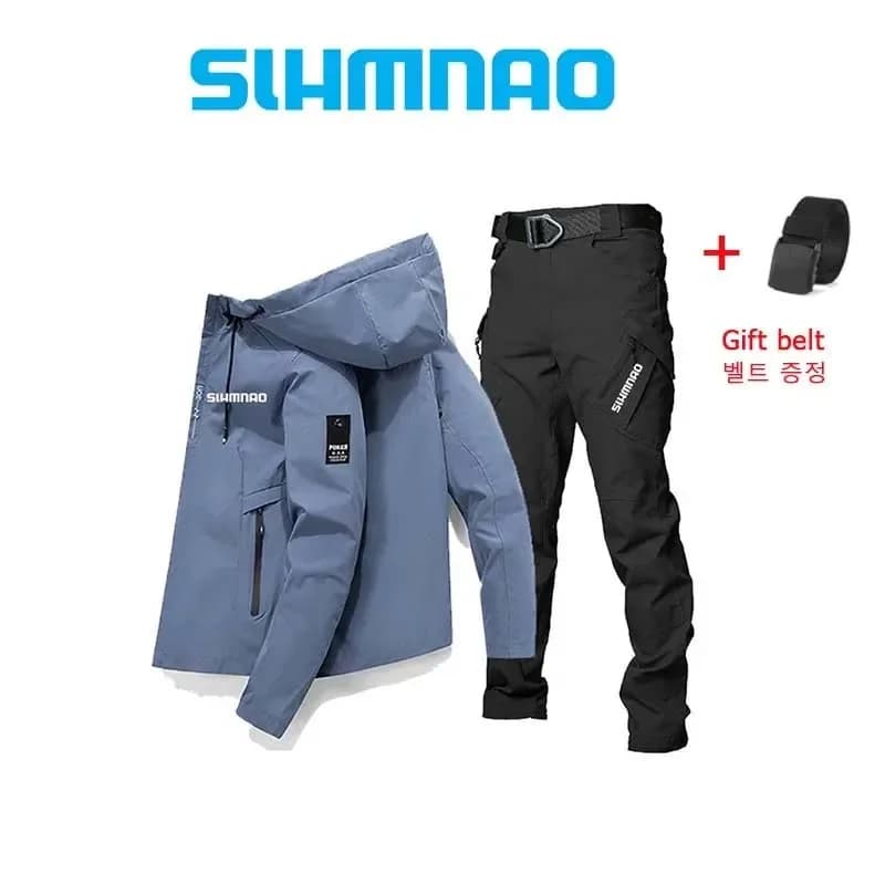 Ensemble pêche capuche printemps automne coupe-vent imperméable randonnée vélo pantalon tactique