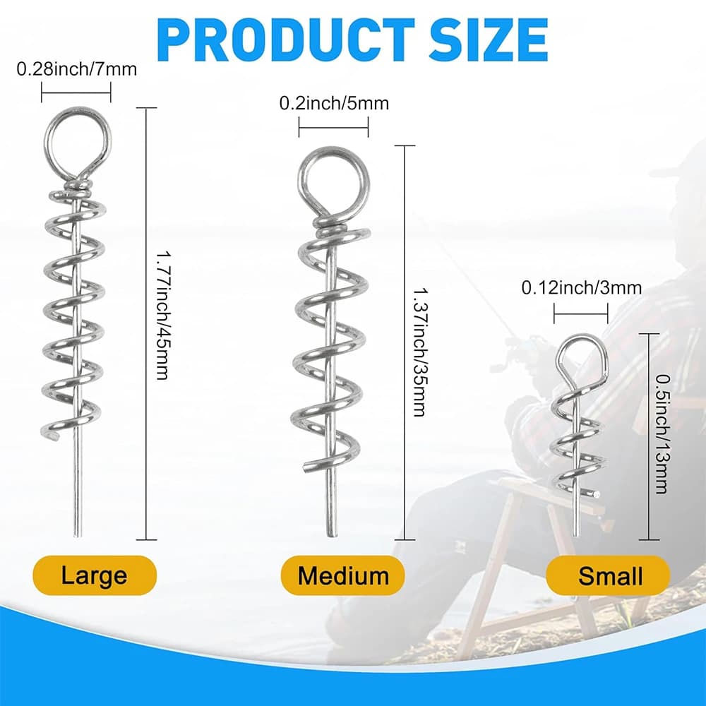 50 pièces ressort de verrouillage twist lock pour hameçons crank centering pin vis appâts vers leurres