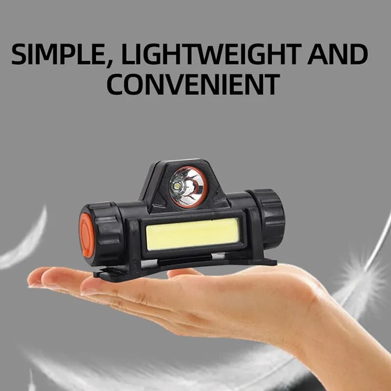 Rechargeable COB LED USB Headlamp Strong Magnetic Powerful Headlight Super Brigh
