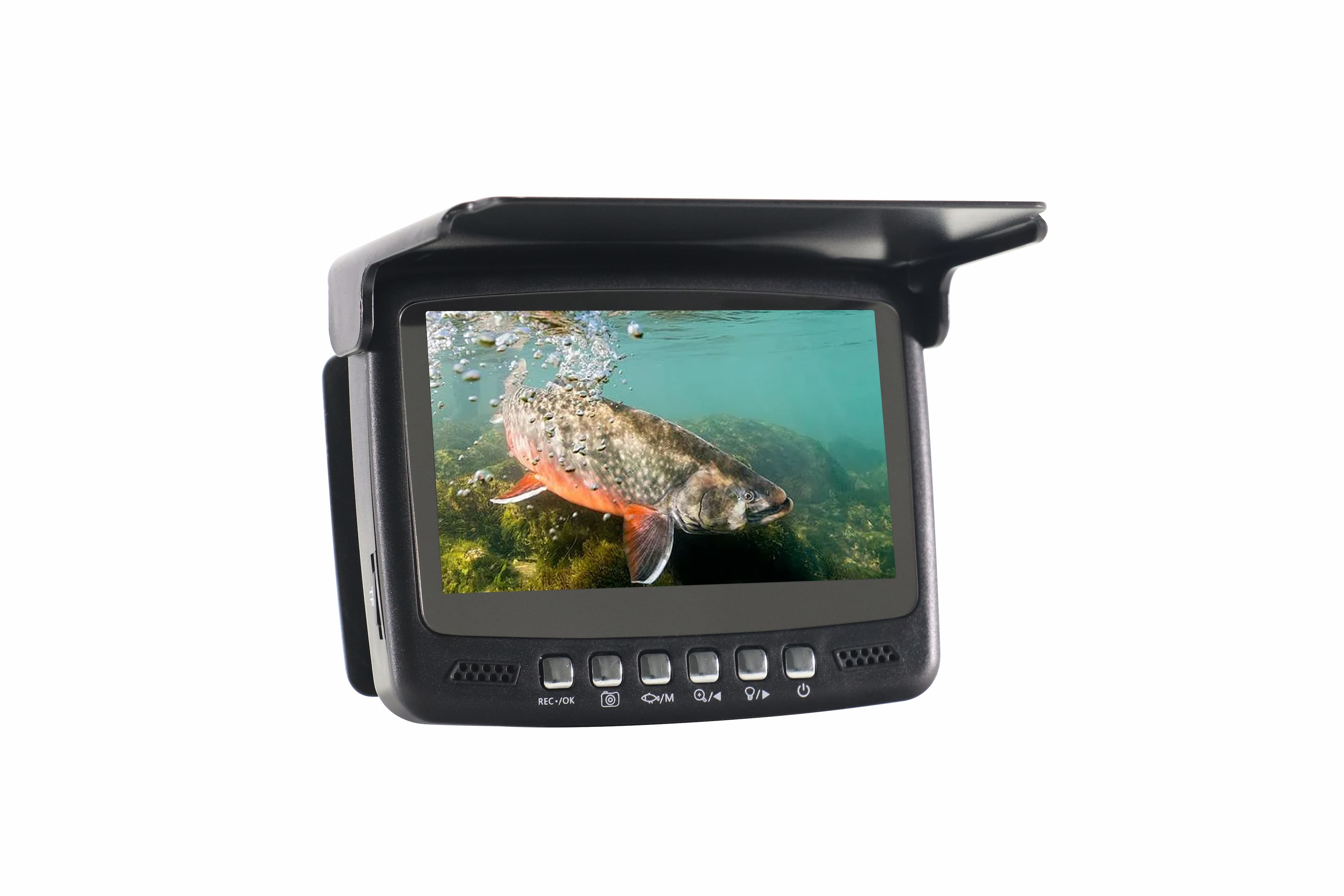 Caméra sous-marine 4.3 pouces pour pêche sur glace avec écran 15M et fonction endoscope AV poissons