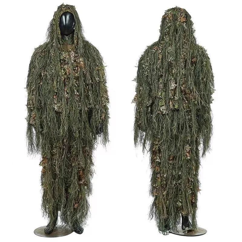 Uniforme tactique Ghillie 3D bionique - tenue sniper airsoft paintball chasse pêche extérieur