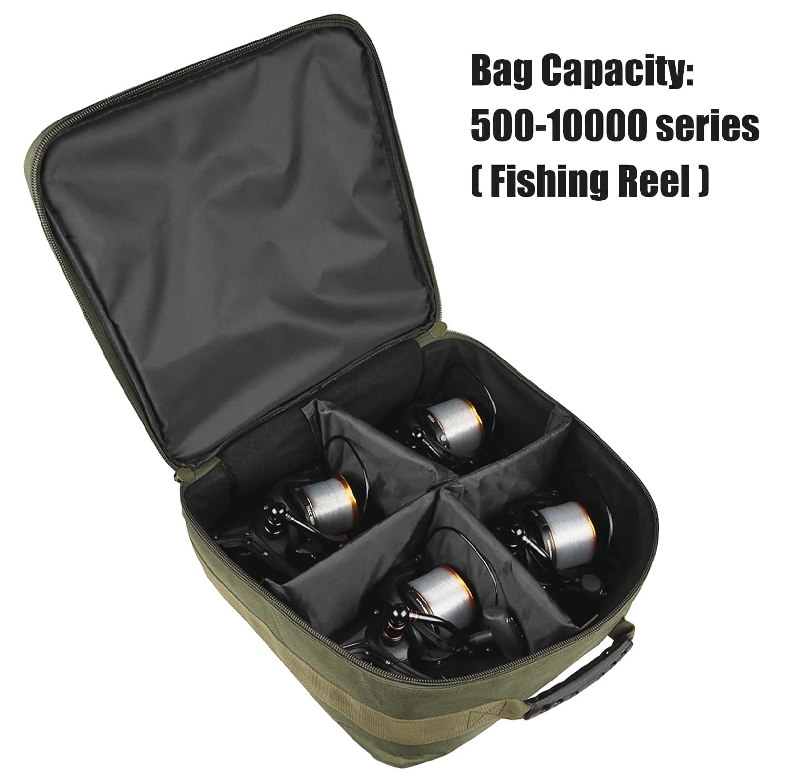 Sac de transport oxford pour moulinets pêche série 500-10000 rangement leurres équipement pêche