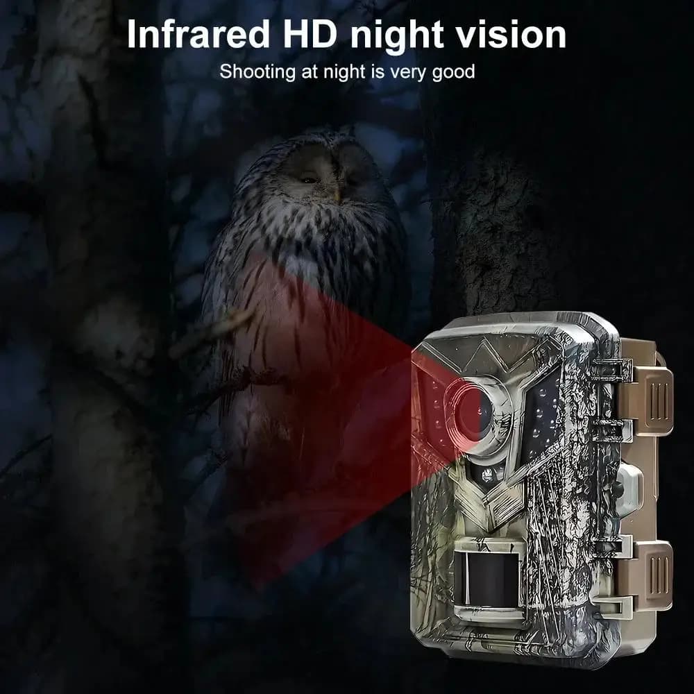 Mini caméra de chasse DL006 étanche HD - Surveillance faune infrarouge reconnaissance extérieure compacte