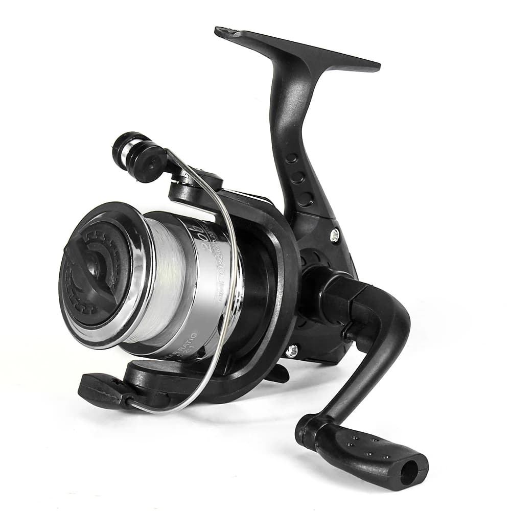 Moulinet de pêche spinning DNDYUJU 5.2:1 avec bobine, leurre et ligne de pêche inclus pour le casting
