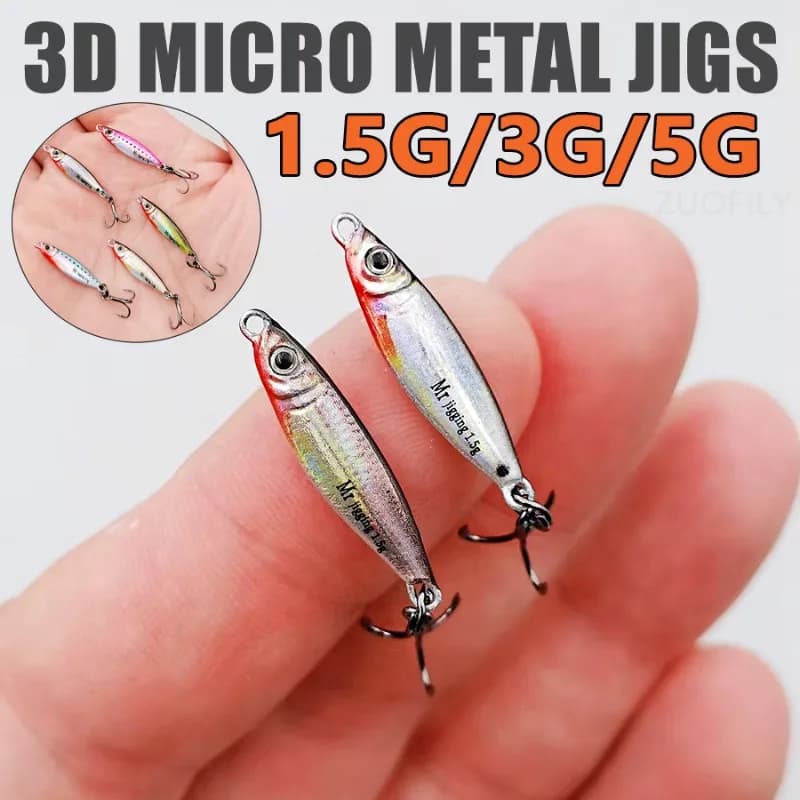 Leurre métal Micro VIB 3D 1,5 3 5g pour pêche truite ombre et black bass en étang