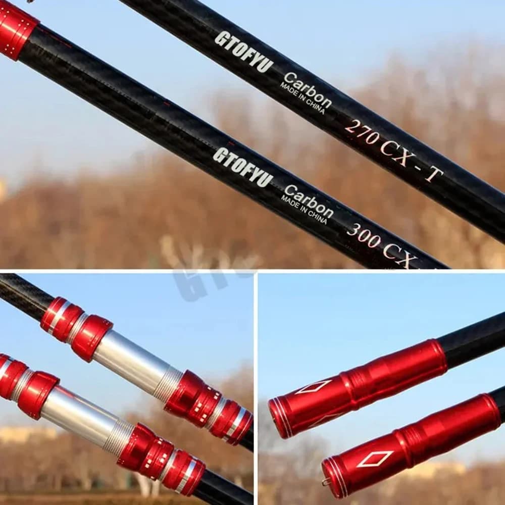 Canne téléscopique surfcasting 2.7m à 4.5m puissance 20kg pour lancer lourd voyage, pêche en mer et rivière