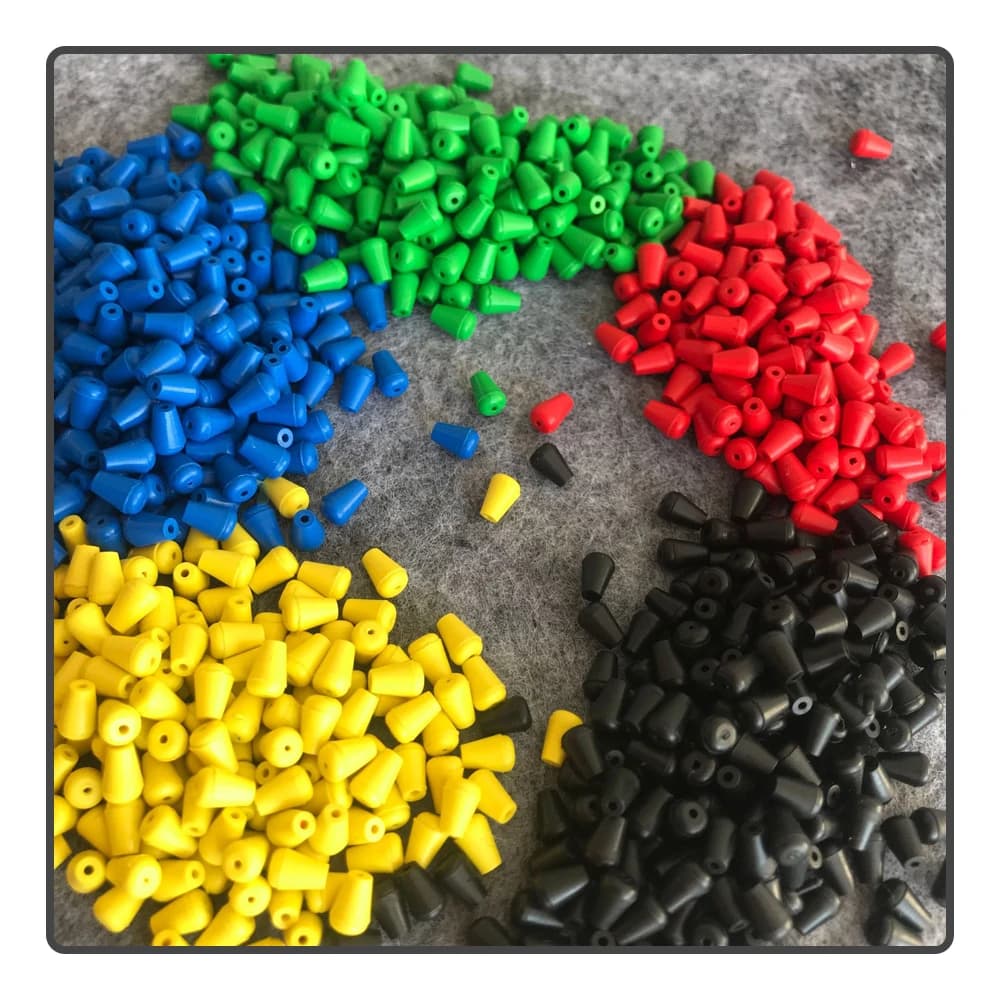 50 billes de pêche en caoutchouc souple pour amortisseurs de ligne, protection anti-collision pour flotteurs et cannes
