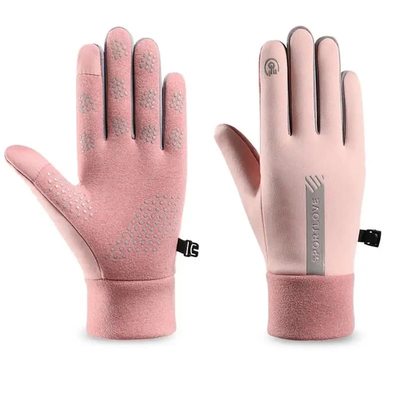 Gants vélo femme hiver thermiques imperméables coupe-vent pour ski running cyclisme
