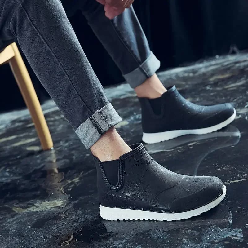 Bottes randonnée pêche homme poids léger plage antidérapantes durables imperméables caoutchouc