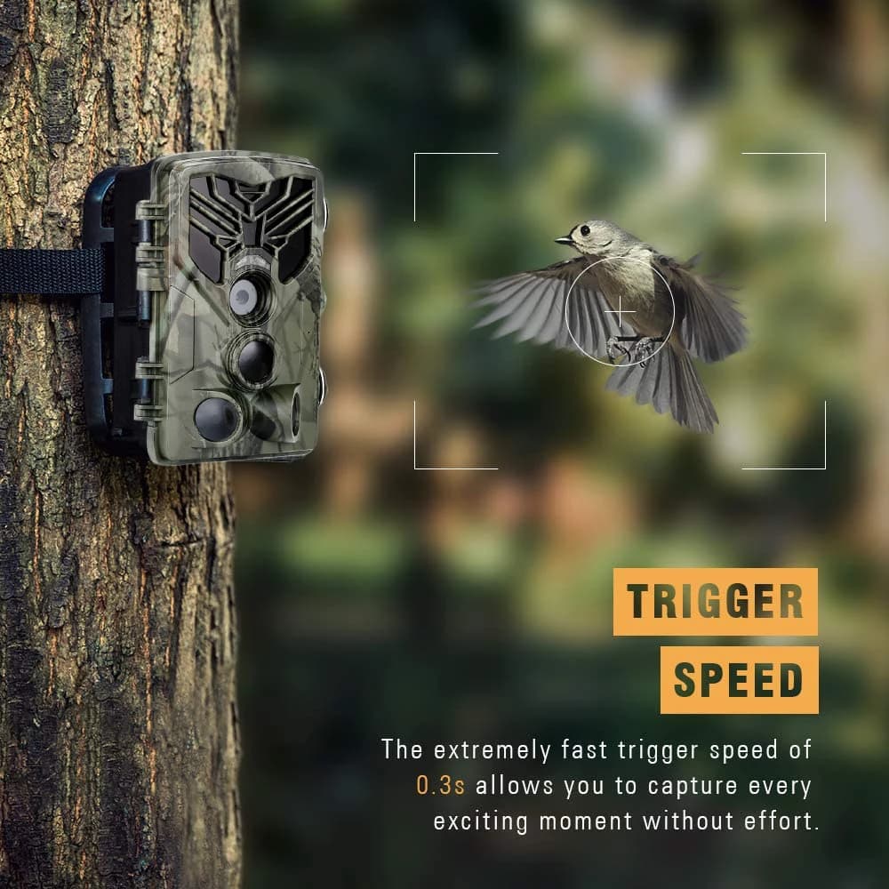 Caméra de traque chasse 20MP 1080P vision nocturne étanche détection mouvement pour observation faune