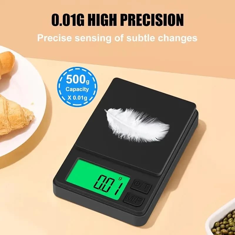 Mini balance digitale haute précision 500g 0.01g - Pèse-bijoux et petits accessoires pêche portable