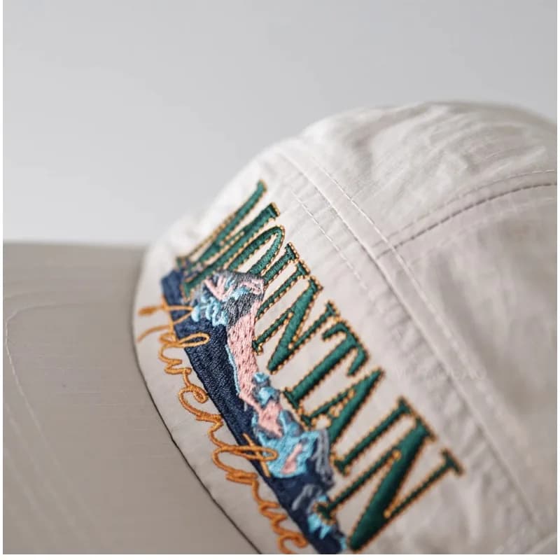 Casquette rétro 5-panels pêche camping - Chapeau été à séchage rapide pour pêche loisir