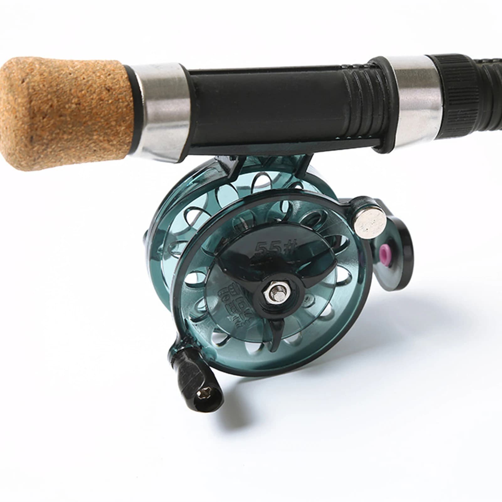Moulinet de pêche sur glace spinning 45#/55#, roue pour pêche hivernale, moulinet casting et spinner, pour pêche en eau froide