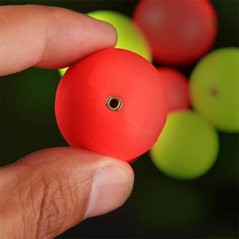 10 billes flottantes en mousse EPS pour la pêche, 15 à 36 mm, appâts visibles et grande flottabilité