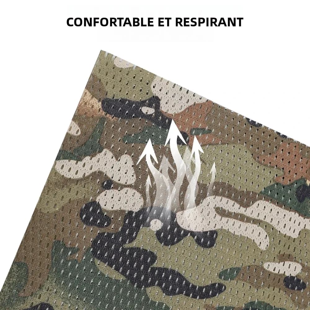 Foulard camouflage mesh coton polyester unisexe pêche sport tir outdoor accessoire