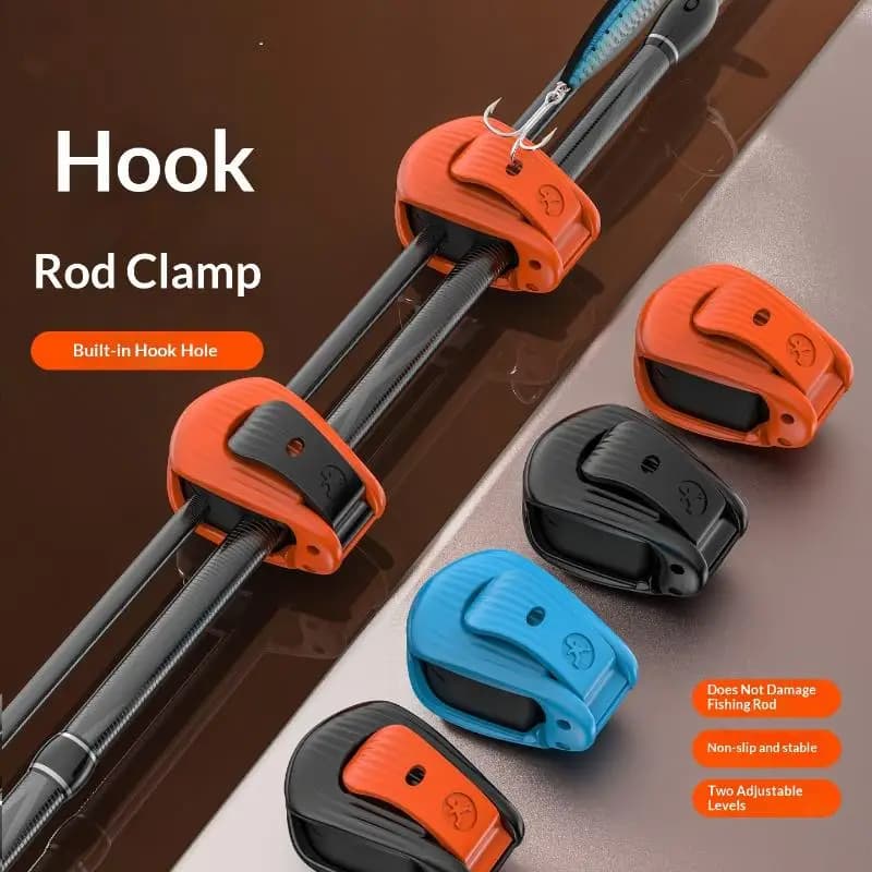 2/4 fixations cannes pêche compactes clips durables pour aventures pêche portables