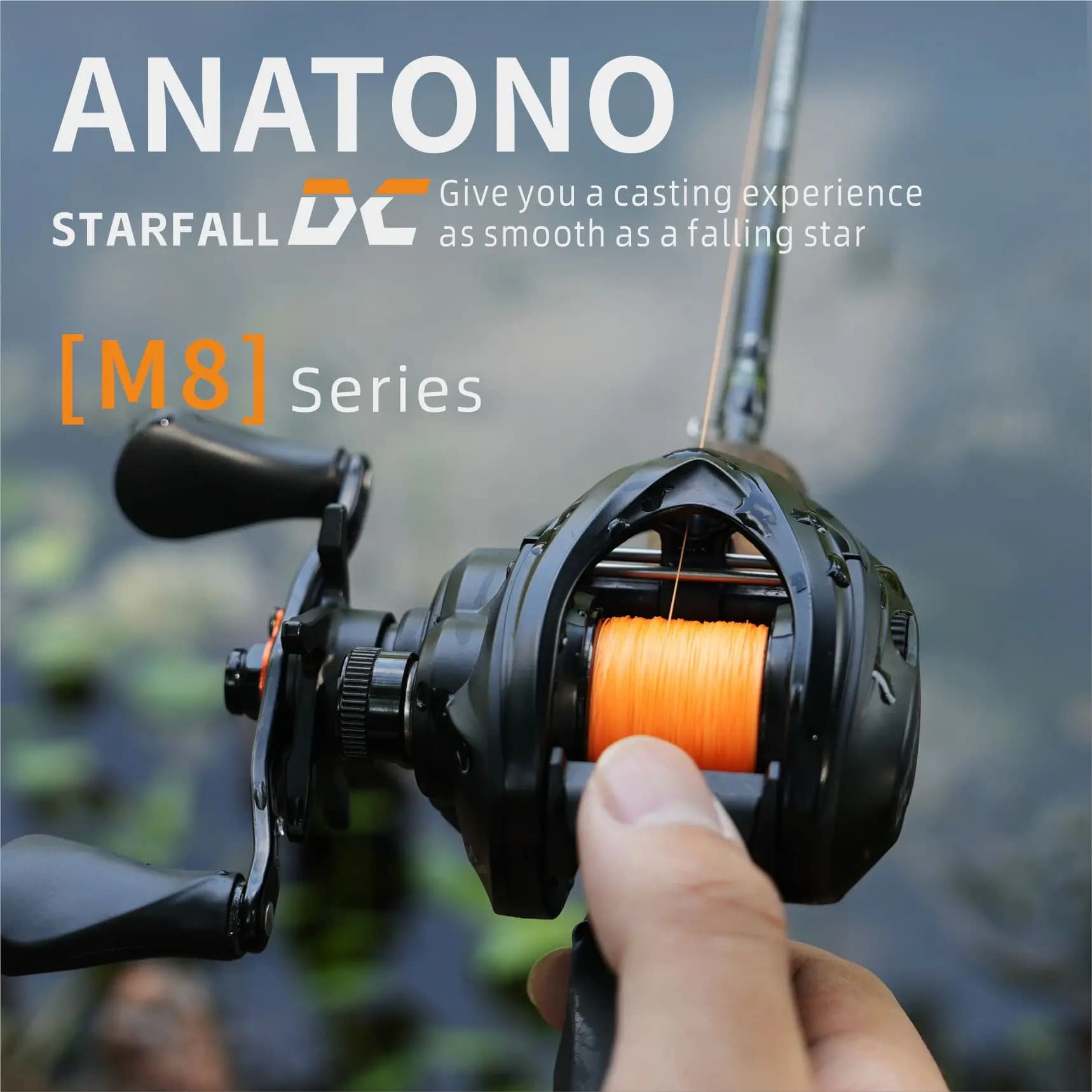 Moulinet de pêche casting ANATONO STARFALL à frein digital, 149g, ratio 7.0:1 et frein de 5KG